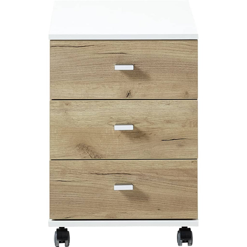 Germania Dossierkast op wieltjes Altino 40x48,9x56,9 cm eikenkleur wit MeubelReus