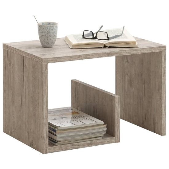 FMD Salontafel 2-in-1 59,1x35,8x37,8 cm zandeikenkleurig MeubelReus