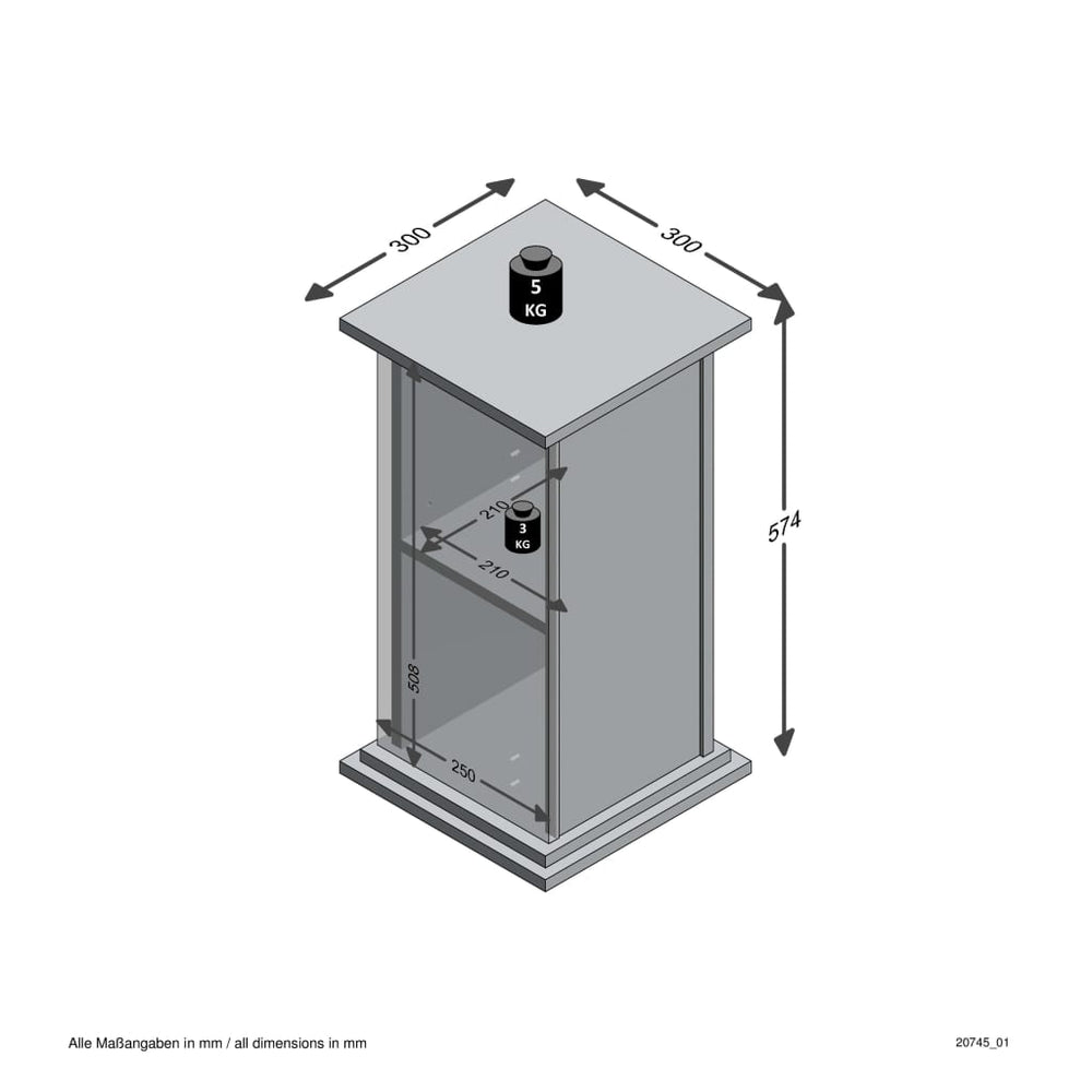 FMD Accenttafel met deur 57,4 cm materakleurig MeubelReus