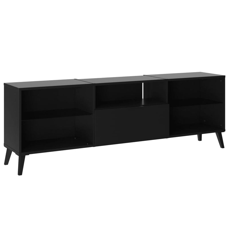FMD TV-meubel 153,5x31,7x52 cm zwart MeubelReus