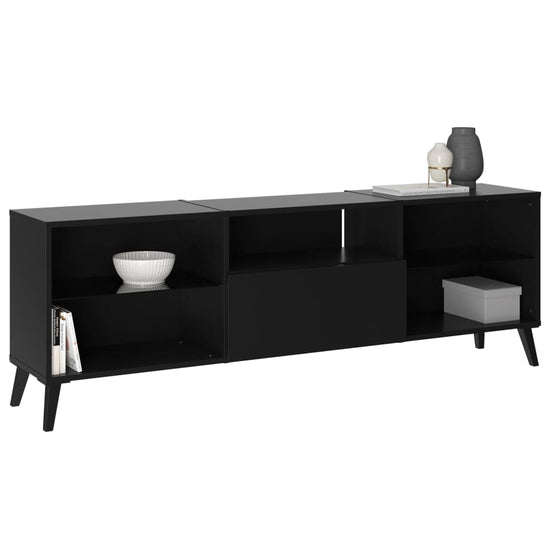 FMD TV-meubel 153,5x31,7x52 cm zwart MeubelReus