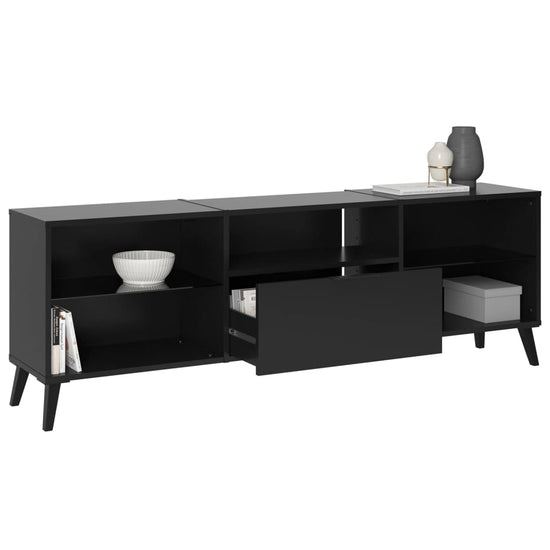 FMD TV-meubel 153,5x31,7x52 cm zwart MeubelReus