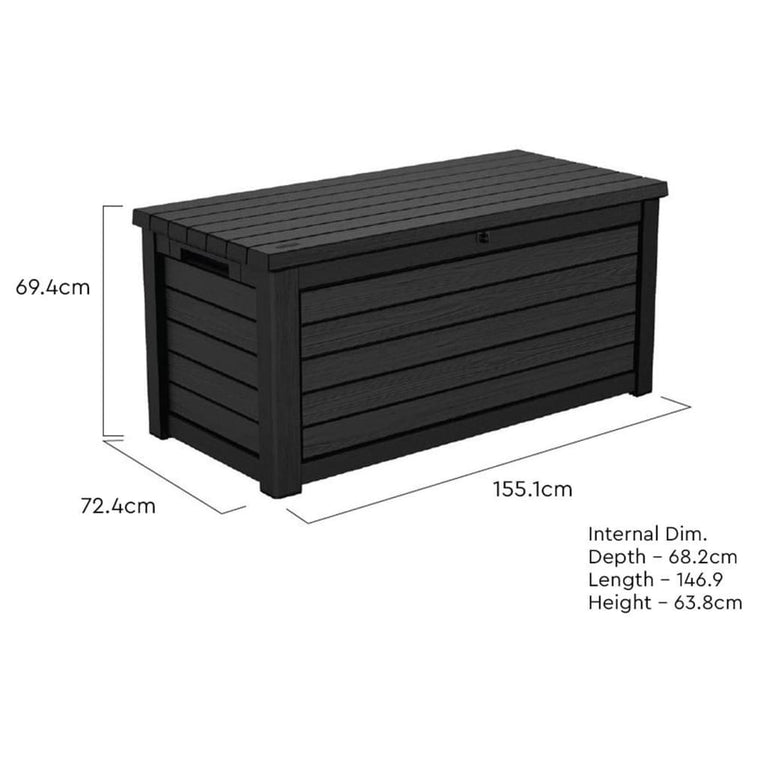 Keter Tuinbox Northwood 630 L grafietkleurig