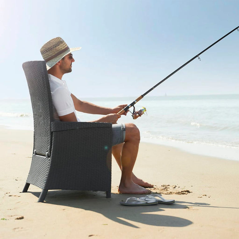 Keter Tuinstoel verstelbaar Vermont grafietkleurig 238452