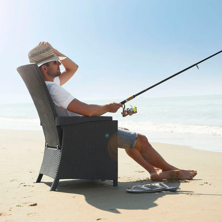 Keter Tuinstoel verstelbaar Vermont grafietkleurig 238452