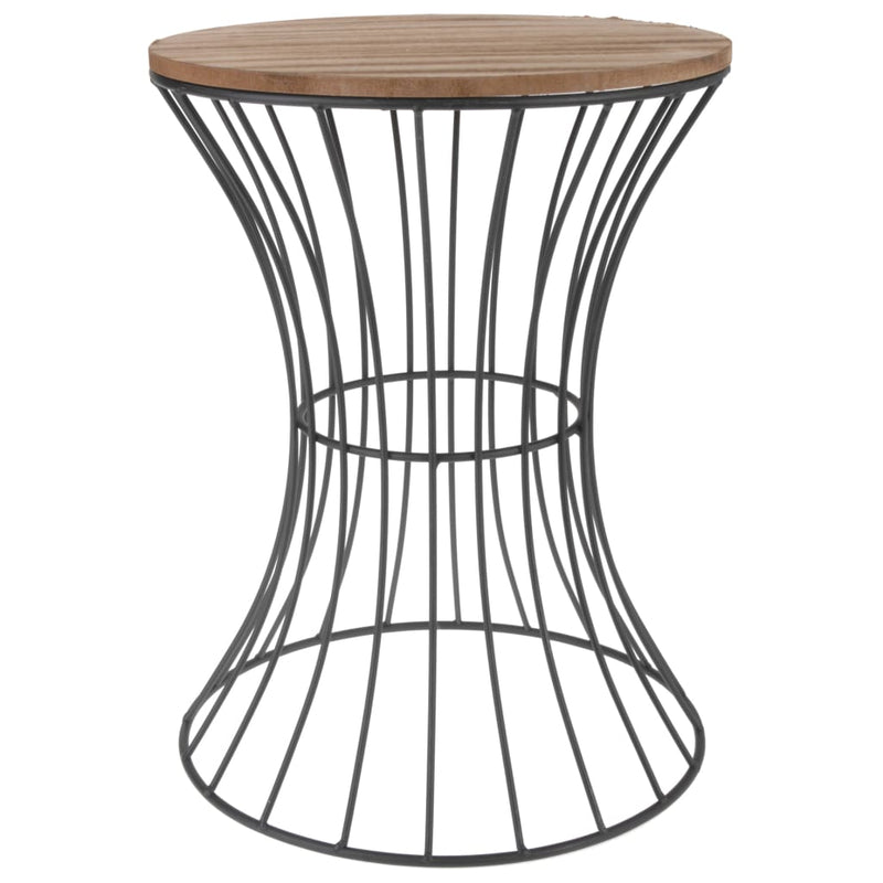 H&S Collection Bijzettafel metaal beige