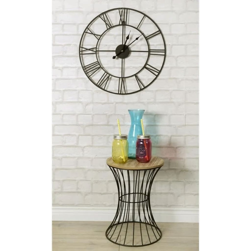 H&S Collection Bijzettafel metaal beige