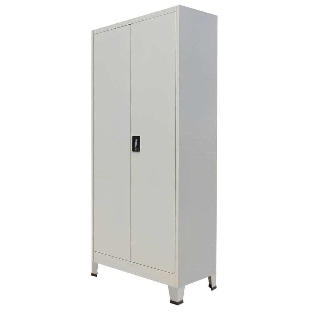 Kantoorkast met 2 deuren staal 90x40x180 cm grijs MeubelReus