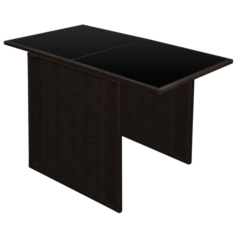 3-delige Bistroset met kussens poly rattan bruin MeubelReus