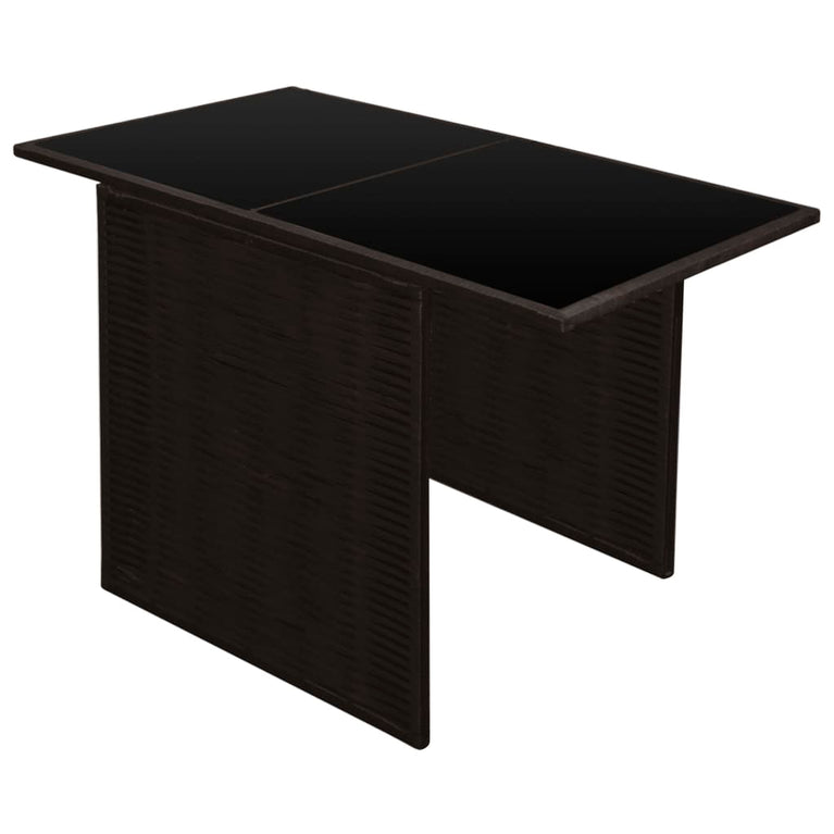 3-delige Bistroset met kussens poly rattan bruin MeubelReus