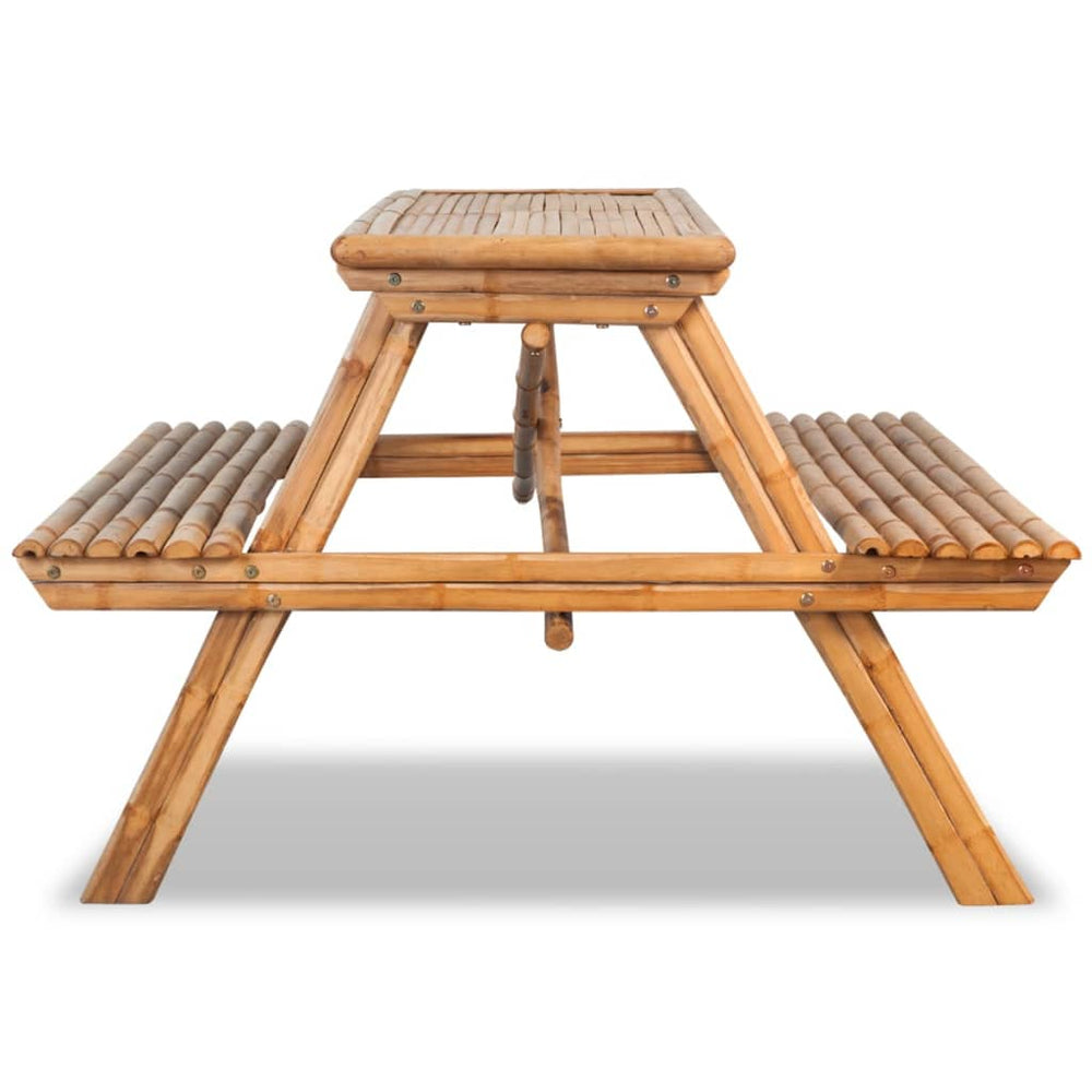 Picknicktafel 120x120x78 cm bamboe MeubelReus