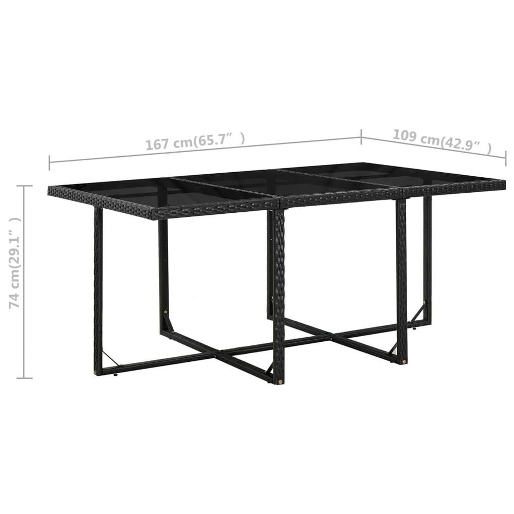 11-delige Tuinset met kussens poly rattan zwart MeubelReus