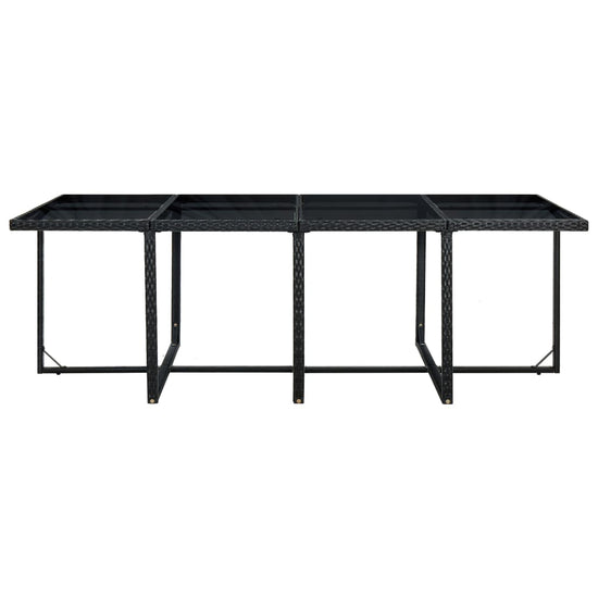 13-delige Tuinset met kussens poly rattan zwart MeubelReus