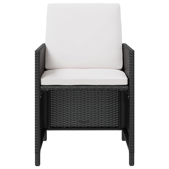 9-delige Tuinset poly rattan en acaciahout zwart MeubelReus