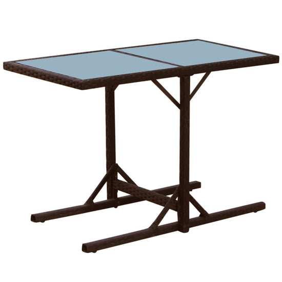 3-delige Bistroset met kussens poly rattan bruin MeubelReus