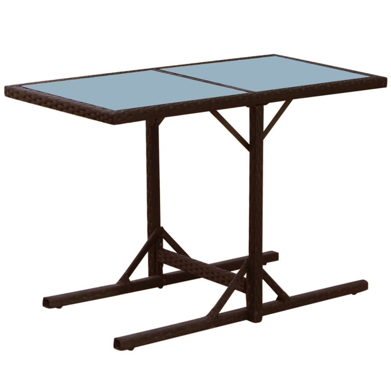 3-delige Bistroset met kussens poly rattan bruin MeubelReus