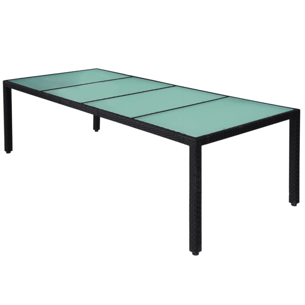 11-delige Tuinset met kussens poly rattan zwart MeubelReus