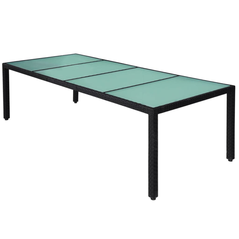 11-delige Tuinset met kussens poly rattan zwart MeubelReus