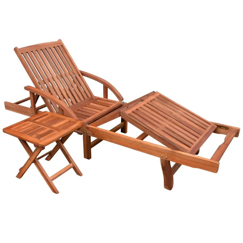 Ligbed met tafel massief acaciahout MeubelReus