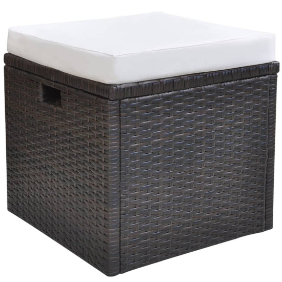 6-delige Tuinset met kussens poly rattan bruin MeubelReus