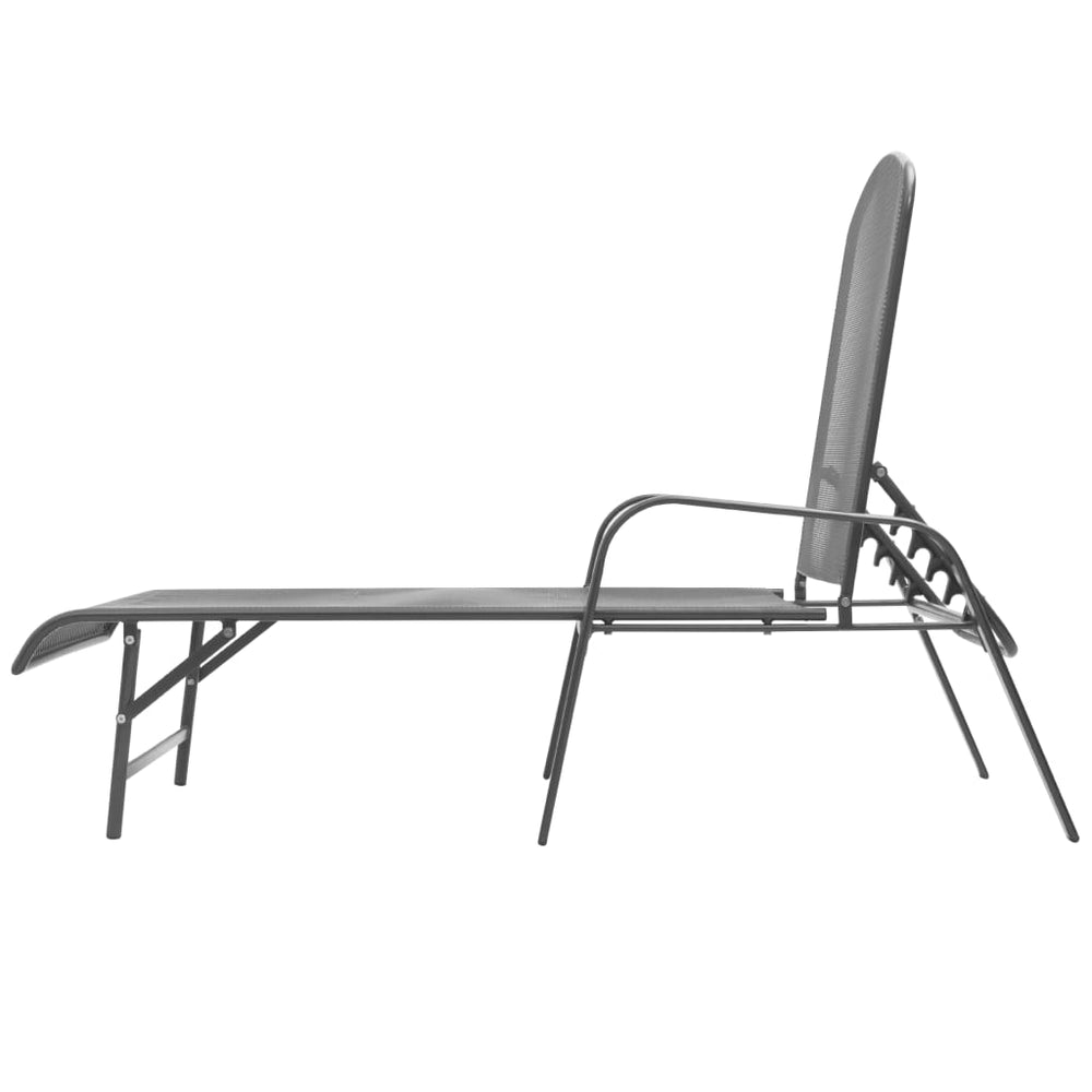 Ligbedden 2 st met tafel staal antraciet MeubelReus