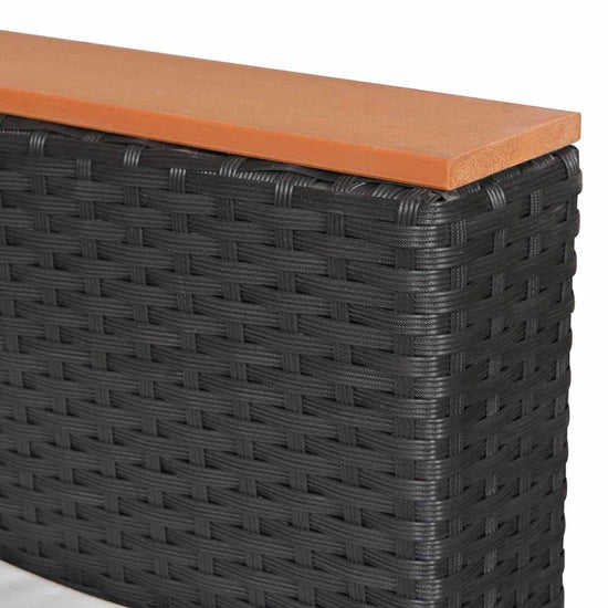 8-delige Loungeset met kussens poly rattan zwart MeubelReus
