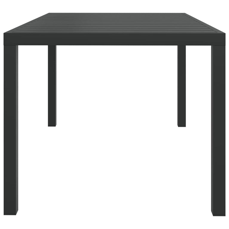 Tuintafel 150x90x74 cm aluminium en HKC zwart MeubelReus