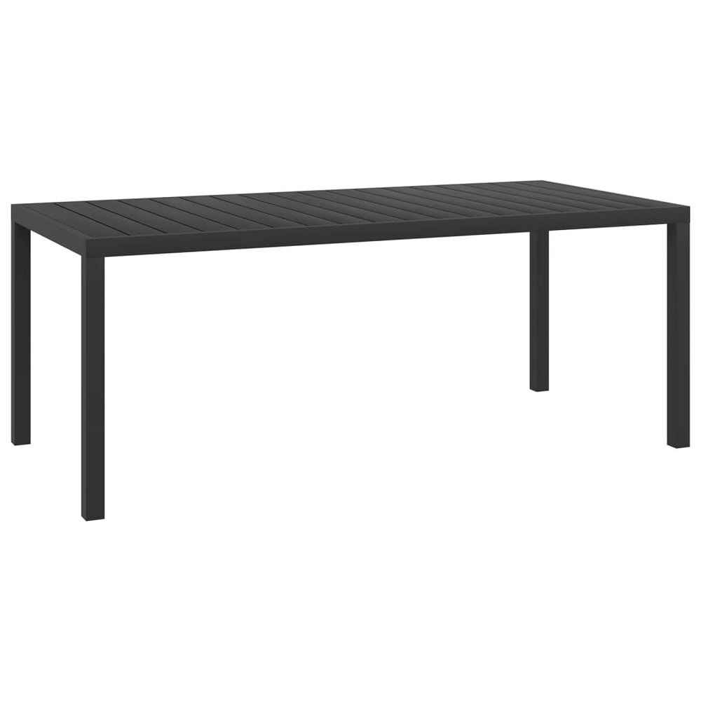 Tuintafel 185x90x74 cm aluminium en HKC zwart MeubelReus