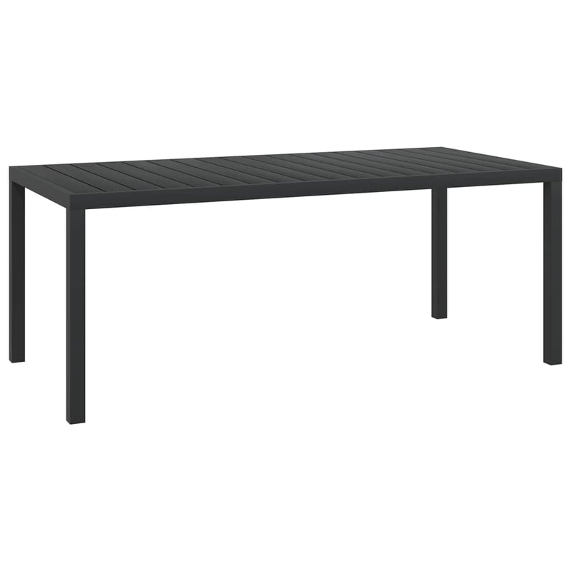 Tuintafel 185x90x74 cm aluminium en HKC zwart MeubelReus