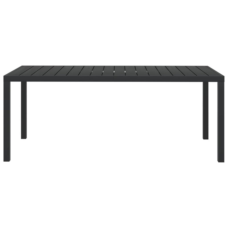 Tuintafel 185x90x74 cm aluminium en HKC zwart MeubelReus