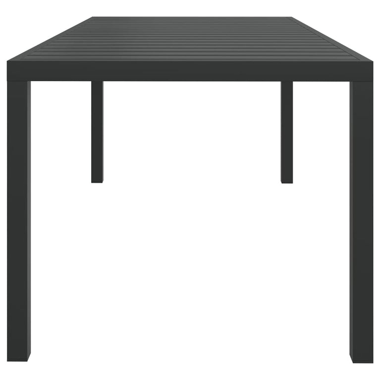 Tuintafel 185x90x74 cm aluminium en HKC zwart MeubelReus