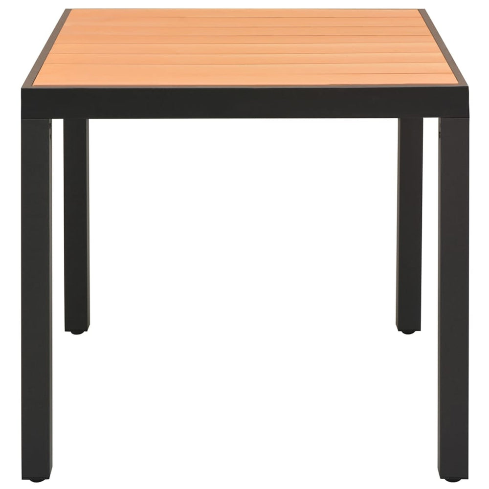Tuintafel 80x80x74 cm aluminium en HKC bruin MeubelReus