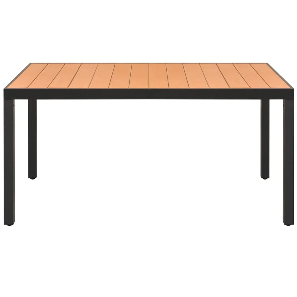 Tuintafel 150x90x74 cm aluminium en HKC bruin MeubelReus