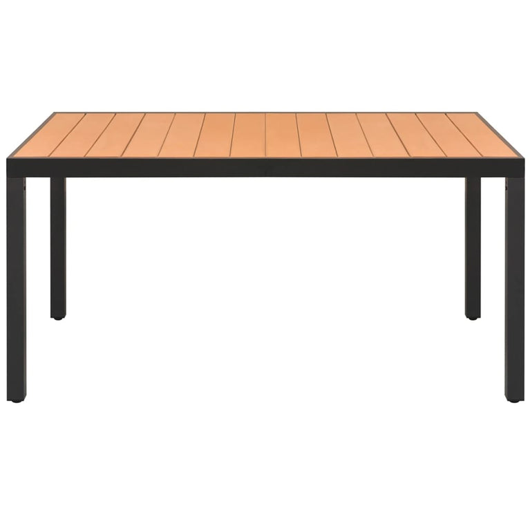 Tuintafel 150x90x74 cm aluminium en HKC bruin MeubelReus