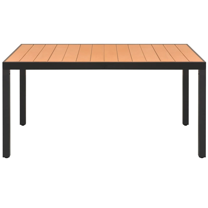 Tuintafel 150x90x74 cm aluminium en HKC bruin MeubelReus
