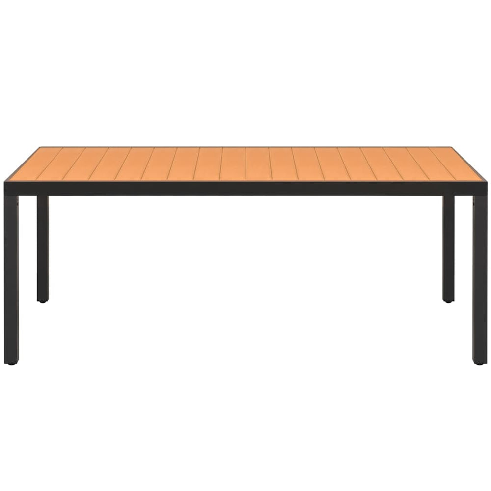 Tuintafel 185x90x74 cm aluminium en HKC bruin MeubelReus