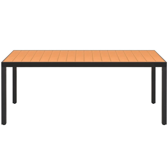 Tuintafel 185x90x74 cm aluminium en HKC bruin MeubelReus