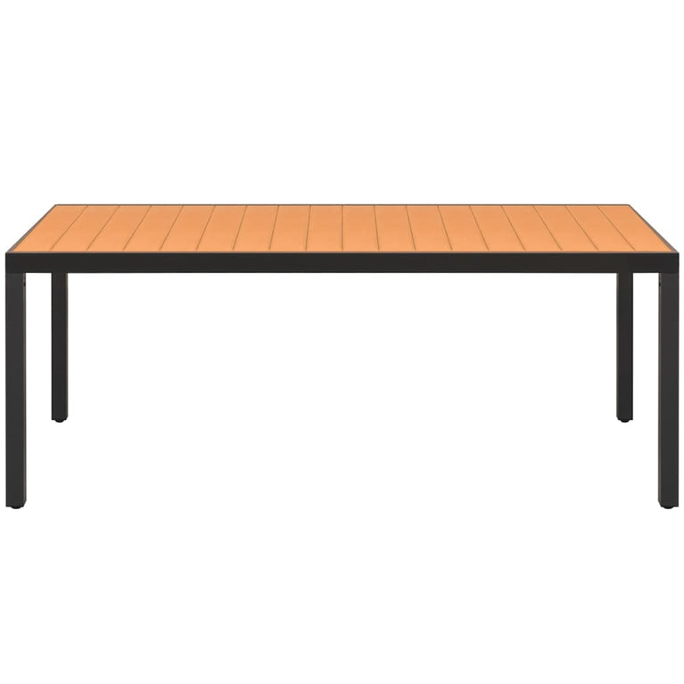 Tuintafel 185x90x74 cm aluminium en HKC bruin MeubelReus