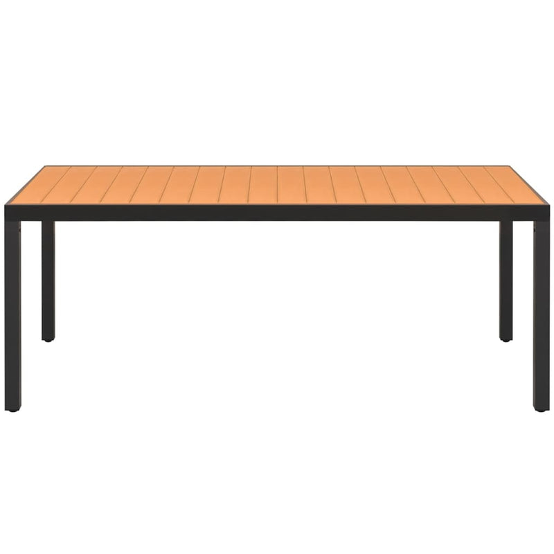 Tuintafel 185x90x74 cm aluminium en HKC bruin MeubelReus
