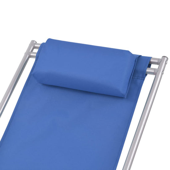 Terrasstoelen verstelbaar 2 st staal blauw MeubelReus