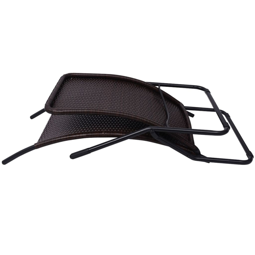 Inklapbaar ligbed poly rattan bruin MeubelReus