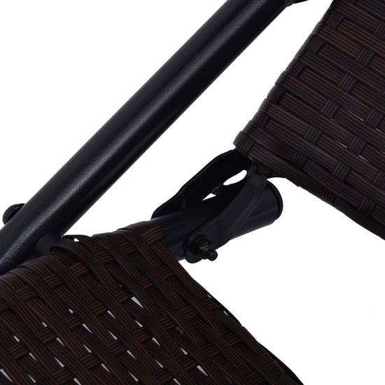 Inklapbaar ligbed poly rattan bruin MeubelReus