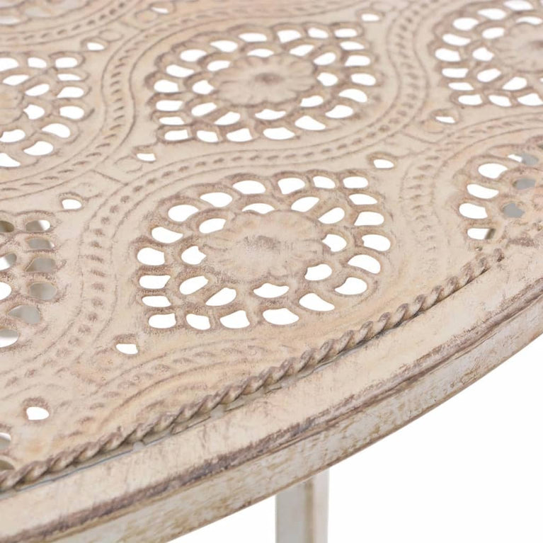 3-delige Bistroset staal wit MeubelReus