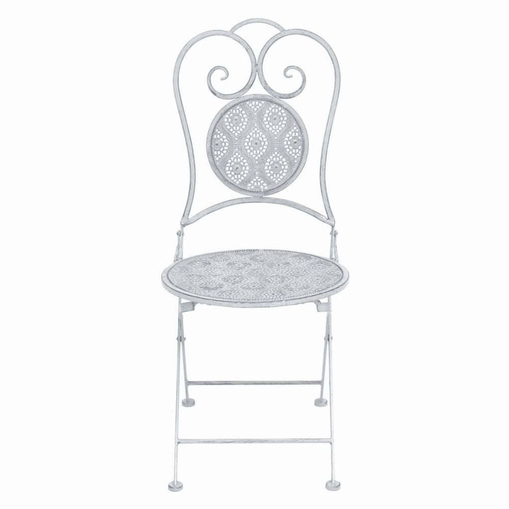 3-delige Bistroset staal grijswit MeubelReus