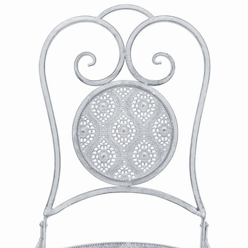 3-delige Bistroset staal grijswit MeubelReus