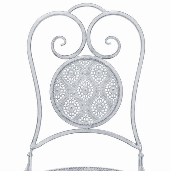 3-delige Bistroset staal grijswit MeubelReus