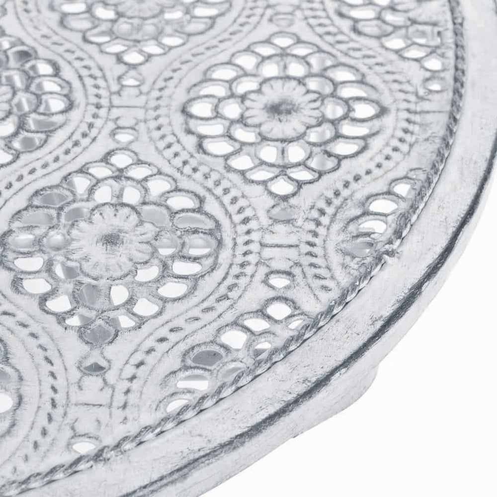 3-delige Bistroset staal grijswit MeubelReus