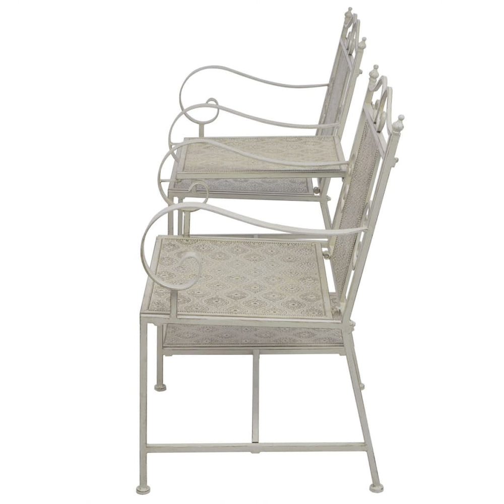 Tuinbank 2-zits 161 cm staal grijs MeubelReus