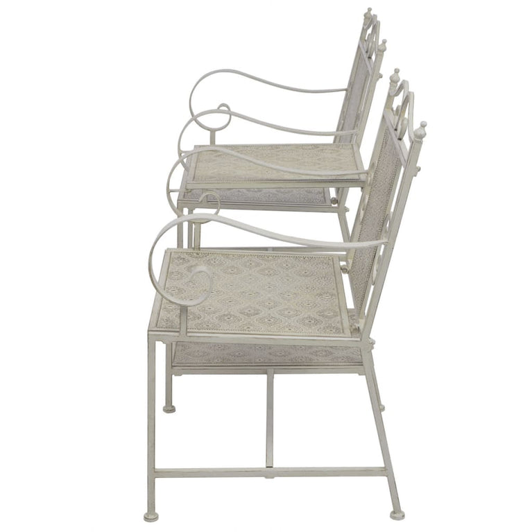 Tuinbank 2-zits 161 cm staal grijs MeubelReus