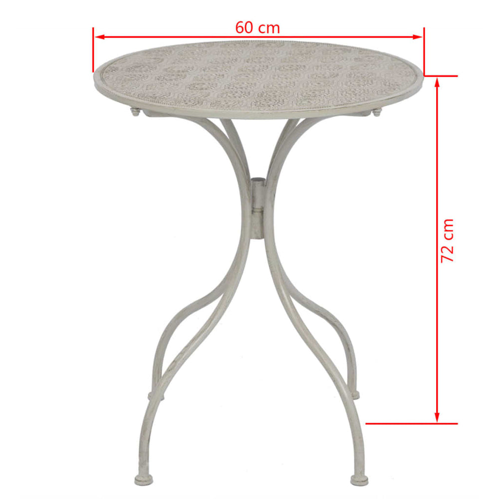 3-delige Bistroset staal grijs MeubelReus